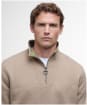 Men's Barbour Nelson Half Zip Sweatshirt - Stone Marl