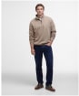 Men's Barbour Nelson Half Zip Sweatshirt - Stone Marl