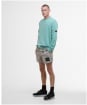Men's Barbour International Outline Badge Crew - Granite Green