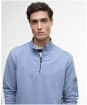 Men's Barbour International Ewan Half Zip Funnel Neck - Washed Blue