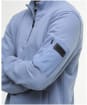 Men's Barbour International Ewan Half Zip Funnel Neck - Washed Blue