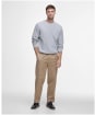 Men's Barbour Pique Interlock Crew Sweatshirt - Grey Marl