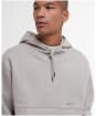 Men's Barbour Yalding Hooded Sweatshirt - Concrete