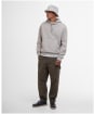 Men's Barbour Yalding Hooded Sweatshirt - Concrete
