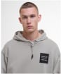 Men's Barbour International Micro Block Graphic Hoodie - Concrete
