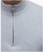 Men's Barbour Pique Interlock Half Zip Sweatshirt - Grey Marl