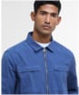 Men's Barbour Glendale Zip Through Cotton Overshirt - Oceana