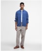 Men's Barbour Glendale Zip Through Cotton Overshirt - Oceana