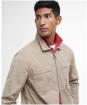 Men's Barbour Glendale Zip Through Cotton Overshirt - Washed Stone