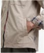 Men's Barbour Glendale Zip Through Cotton Overshirt - Washed Stone