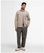 Men's Barbour Glendale Zip Through Cotton Overshirt - Washed Stone