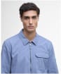 Men's Barbour International Maze Peached Overshirt - Washed Blue