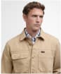 Men's Barbour Lingfield Canvas Overshirt - Dark Stone