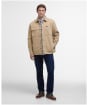 Men's Barbour Lingfield Canvas Overshirt - Dark Stone