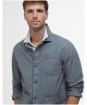 Men's Barbour Callercove Seersucker Overshirt - Vintage Teal