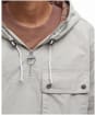 Men's Barbour Durham Hooded Overshirt - Concrete