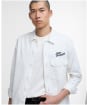 Men's Barbour International Morand Garment Dyed Overshirt - Whisper White