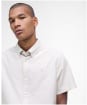 Men's Barbour Oxtown Short Sleeve Tailored Shirt - Oatmeal