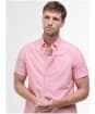 Men's Barbour Oxtown Short Sleeve Tailored Shirt - Horizon Orange