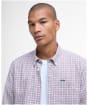 Men's Barbour Banner Long Sleeve Tailored Fit Cotton Shirt - Red