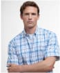 Men's Barbour Drafthill Short Sleeve Shirt - Brook Blue