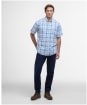 Men's Barbour Drafthill Short Sleeve Shirt - Brook Blue