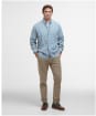 Men's Barbour Durand Long Sleeve Shirt - Brook Blue