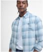 Men's Barbour Hillroad Long Sleeve Tailored Fit Cotton Shirt - Vintage Teal