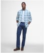 Men's Barbour Hillroad Long Sleeve Tailored Fit Cotton Shirt - Vintage Teal