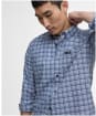 Men's Barbour International Hawks Check Oxford Shirt - Washed Blue