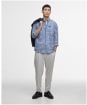 Men's Barbour International Hawks Check Oxford Shirt - Washed Blue