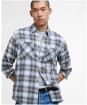 Men's Barbour International Trailist Ombre Shirt - Bleached Olive