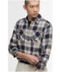 Men's Barbour International Buffalo Ombre Shirt - Bleached Olive