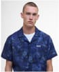Men's Barbour International Camo Ikat Summer Shirt - Midnight Blue