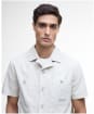 Men's Barbour International Kenneth Garment Dye Short Sleeve Shirt - Mist