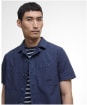 Men's Barbour International Kenneth Garment Dye Short Sleeve Shirt - Navy