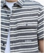 Men's Barbour International Joshua Jacquard Striped Shirt - Navy