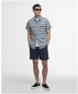 Men's Barbour International Joshua Jacquard Striped Shirt - Navy
