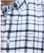 Men's Barbour Glover S/S Linen Blend Regular Fit  Shirt - Brook Blue