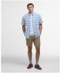 Men's Barbour Glover S/S Linen Blend Regular Fit  Shirt - Navy