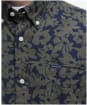 Men's Barbour Sidmouth Printed Short Sleeve Tailored Fit Shirt - Navy