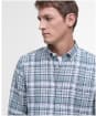 Men's Barbour Bridport Linen Blend Tailored Fit Shirt - Blue