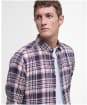 Men's Barbour Bridport Linen Blend Tailored Fit Shirt - Navy