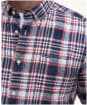 Men's Barbour Bridport Linen Blend Tailored Fit Shirt - Navy