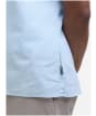 Men's Barbour Garment Dyed Nelson Short Sleeve Regular Fit Shirt - Light Blue