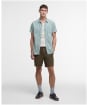 Men's Barbour Garment Dyed Nelson Short Sleeve Regular Fit Shirt - Pale Apple
