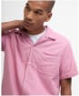 Men's Barbour Garment Dyed Nelson Short Sleeve Regular Fit Shirt - True Pink