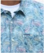 Men's Barbour Devon Printed Summer Fit Shirt - Dusk Blue