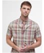 Men's Barbour Hillway Madras Summer Fit Shirt - Washed Stone