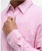 Men's Barbour Fenfield Oxford Stripe Relaxed Fit Shirt - Red